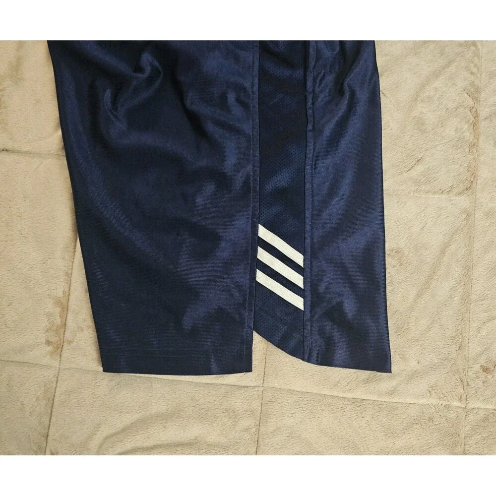 Vintage 2002 Adidas Dazzle Basketball Shorts Men's L Navy 3 Stripes Y2K Shiny